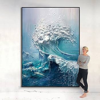 油彩画　「　夏の海　」　手描き　原画　3Dキャンパス 夏の海 F3 油絵 絵画 gallery Ymin 通販 13976056｜Creema(クリーマ)